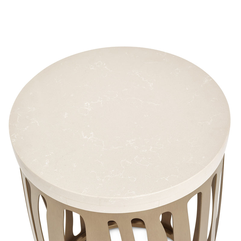 La Rachelle - Round Chairside Table - Chardonnay