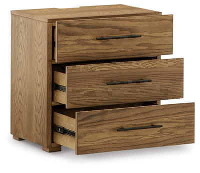 Dakmore - Brown - Three Drawer Night Stand.