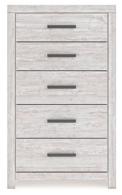 Cayboni - Whitewash - Five Drawer Chest