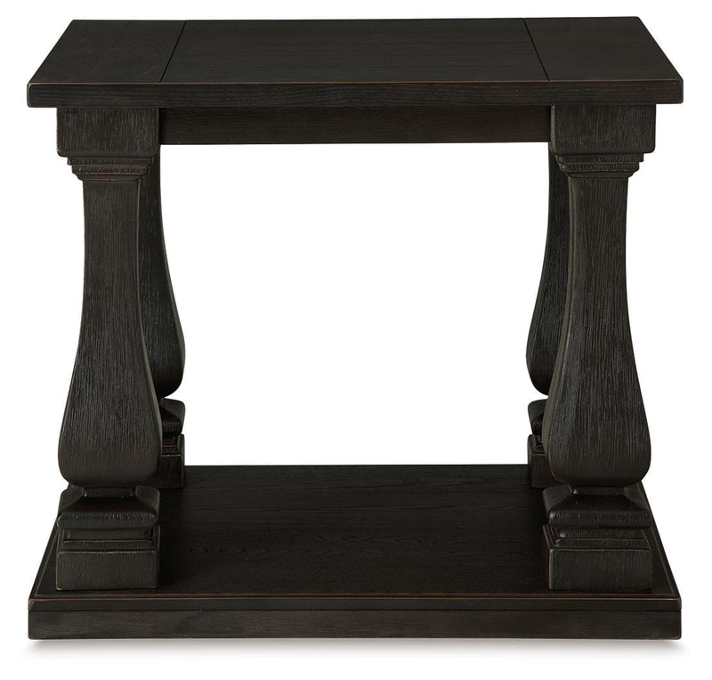 Wellturn - Black - Rectangular End Table.