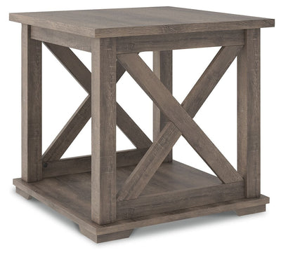 Arlenbry - Gray - Square End Table.