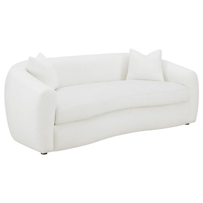 Isabella - 3 Piece Upholstered Tight Back Living Room Set - White