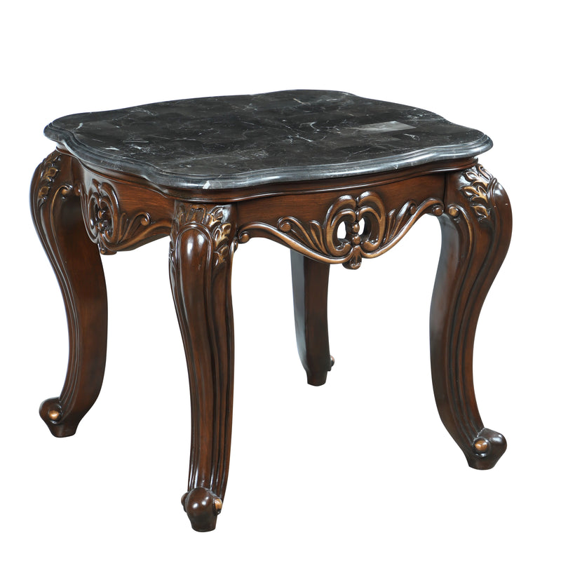 Constantine - End Table With Top - Taupe Gray / Cherry