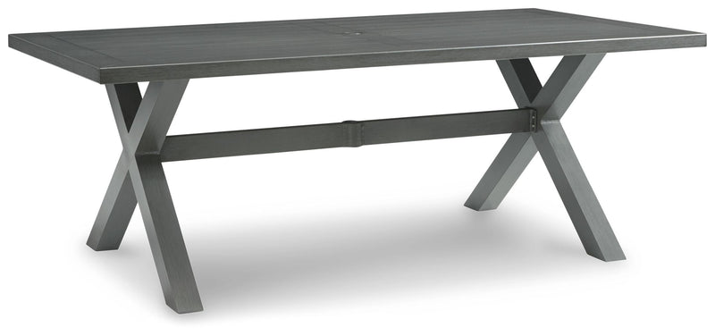 Elite Park - Gray - Rect Dining Table W/Umb Opt.