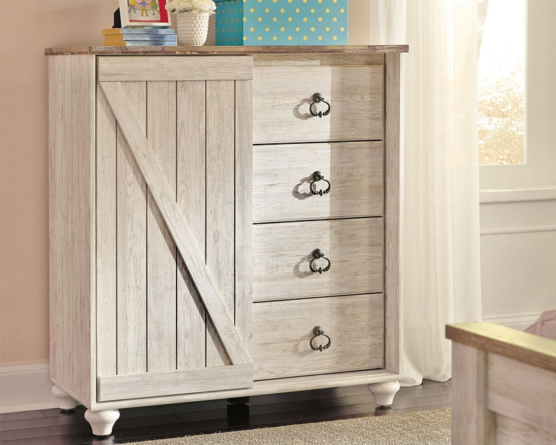 Willowton - Whitewash - Dressing Chest.