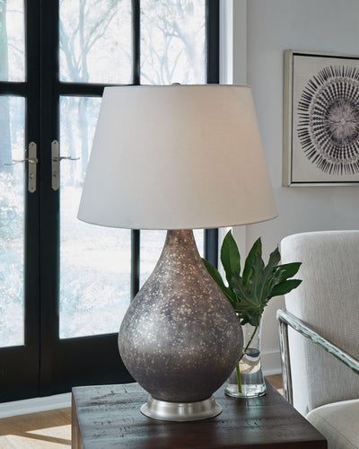 Bluacy - Antique Gray - Glass Table Lamp.