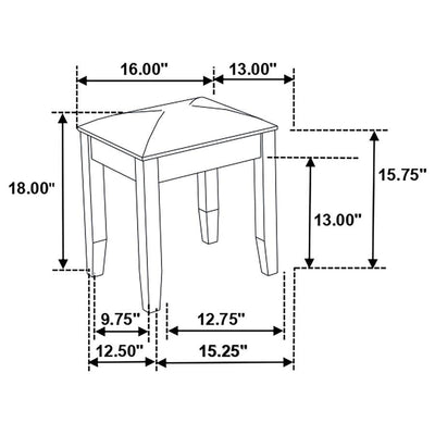 Beaumont - Upholstered Vanity Stool - Champagne Gold And Champagne - Grand Furniture GA