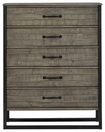 Brennagan - Gray - Five Drawer Chest.