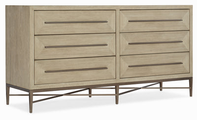 Cascade - 6-Drawer Dresser - Light Brown.