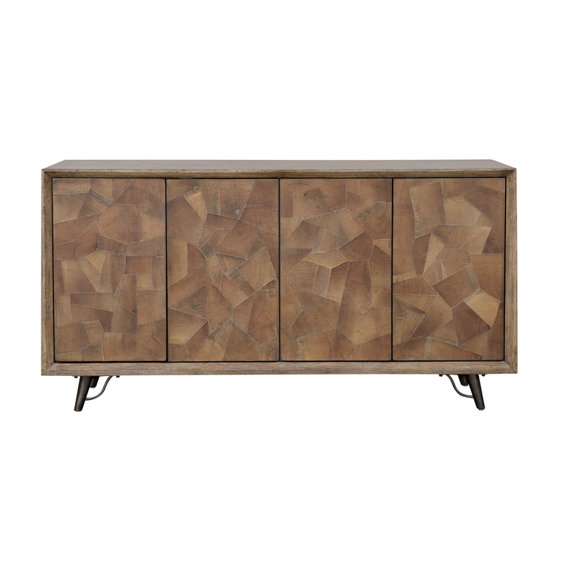 Mayweather - Four Door Credenza - Brown Multi-tones