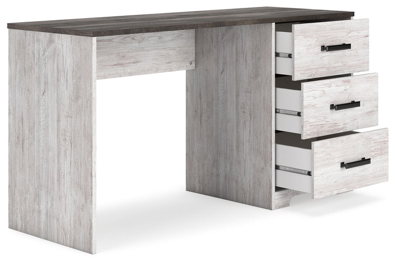 Shawburn - White / Dark Charcoal Gray - Home Office Desk.