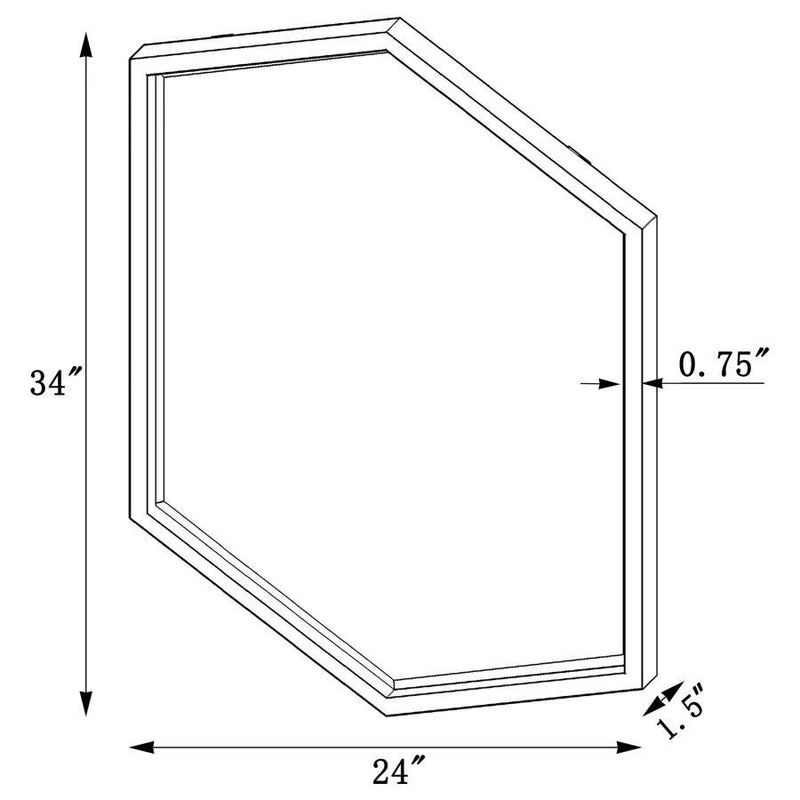 Bledel - Hexagon Shaped Wall Mirror - Gold.