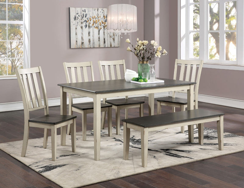 Frances - Dining Table - Antique White / Gray - Grand Furniture GA