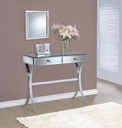 Scilla - 2-Drawer Console Table - Clear Mirror.