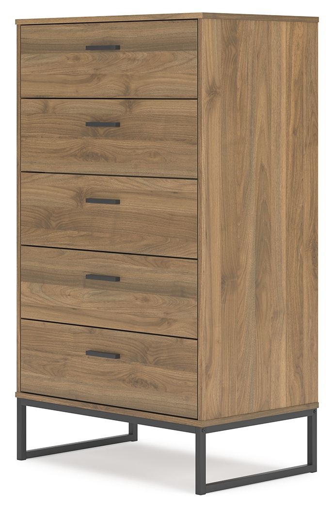 Deanlow - Honey - Five Drawer Chest