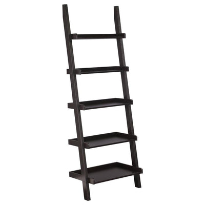 Colella - 5-Shelf Ladder Bookcase - Cappuccino.