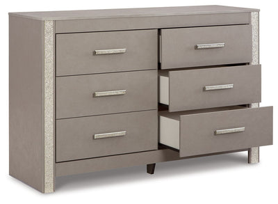 Surancha - Gray - Six Drawer Dresser.