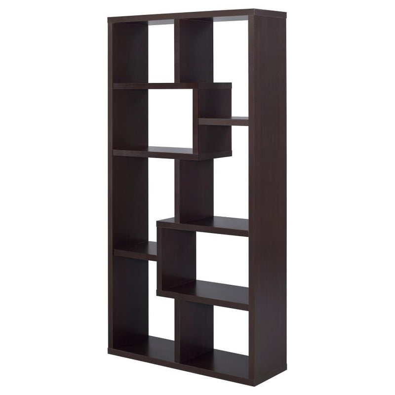 Theo - 10-Shelf Geometric Bookcase