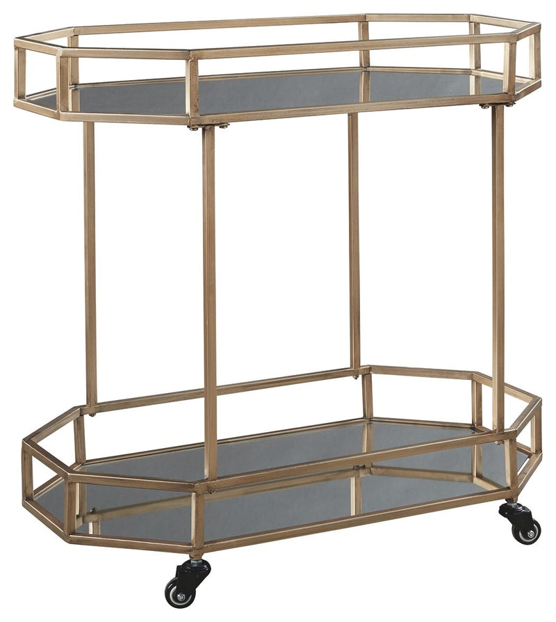 Daymont - Gold Finish - Bar Cart.