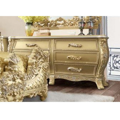 Cabriole - Dresser - Gold Finish - Grand Furniture GA