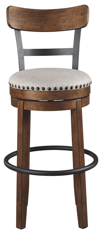 Valebeck -  Tall Upholstered Swivel Barstool