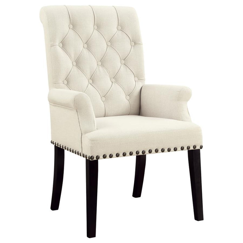 Alana - Tufted Back Upholstered Arm Chair - Beige - Arm Chairs - Grand Furniture GA