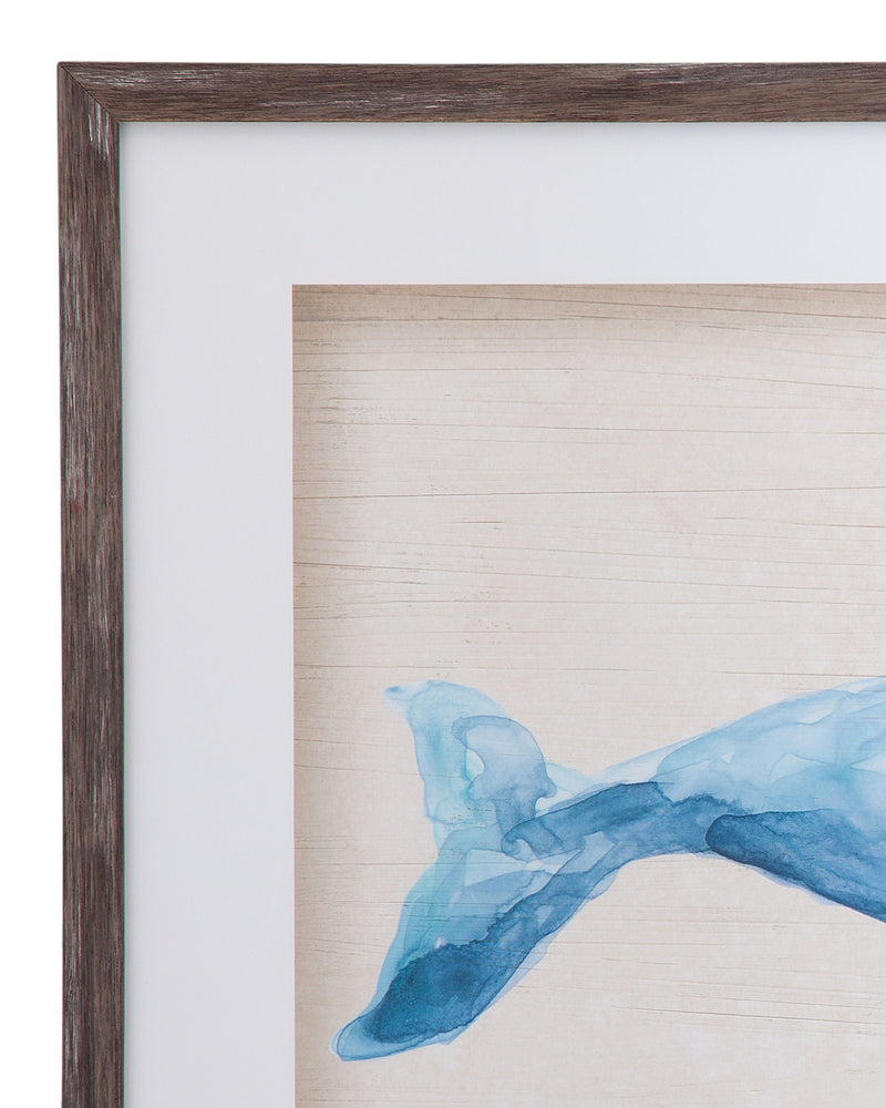 Rustic Whale I - Light Blue