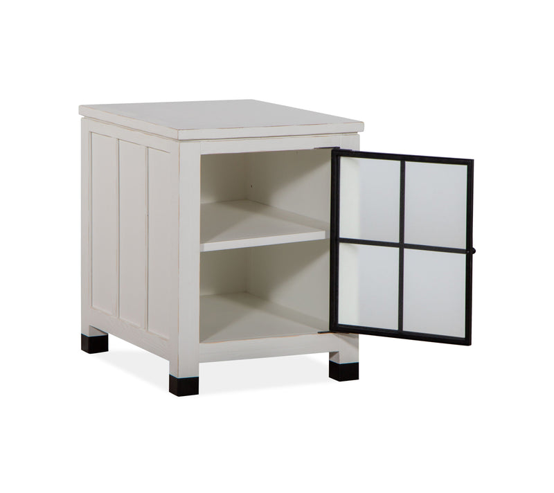 Harper Springs - Chairside End Table - Silo White.