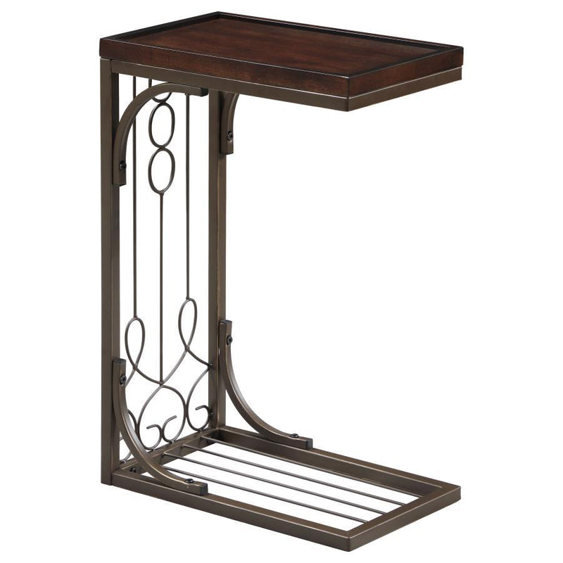 Alyssa - Accent Table - Brown And Burnished Copper - Accent Tables - Grand Furniture GA