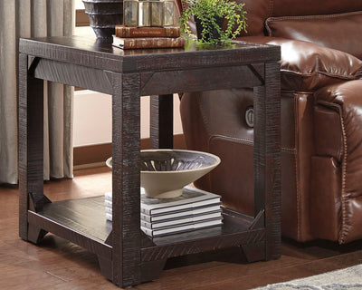 Rogness - Rustic Brown - Rectangular End Table.