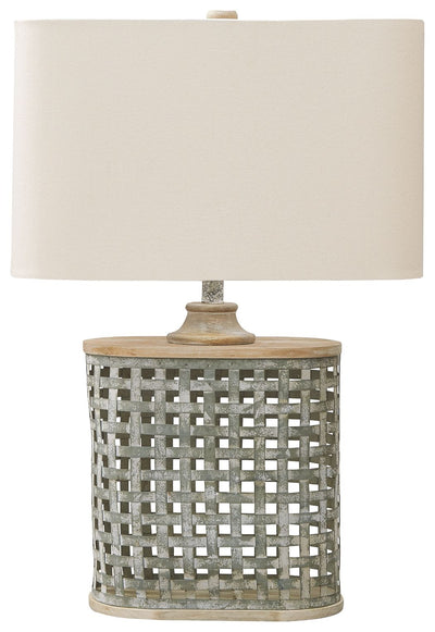 Deondra - Gray - Metal Table Lamp.