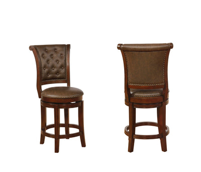 Granville - Swivel Counter Height Stool (Set of 2) - Brown - Grand Furniture GA