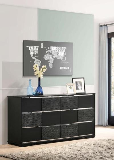 Blacktoft - 6-Drawer Dresser - Black - Grand Furniture GA