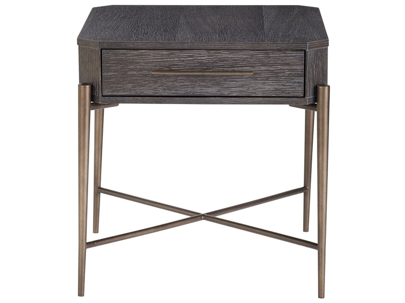 Curated - Oslo End Table - Dark Brown.