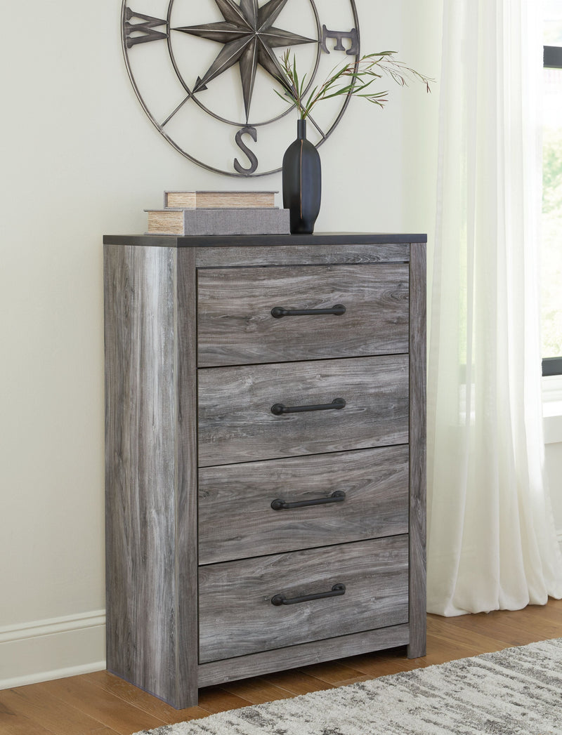 Bronyan - Dark Gray - Four Drawer Chest.