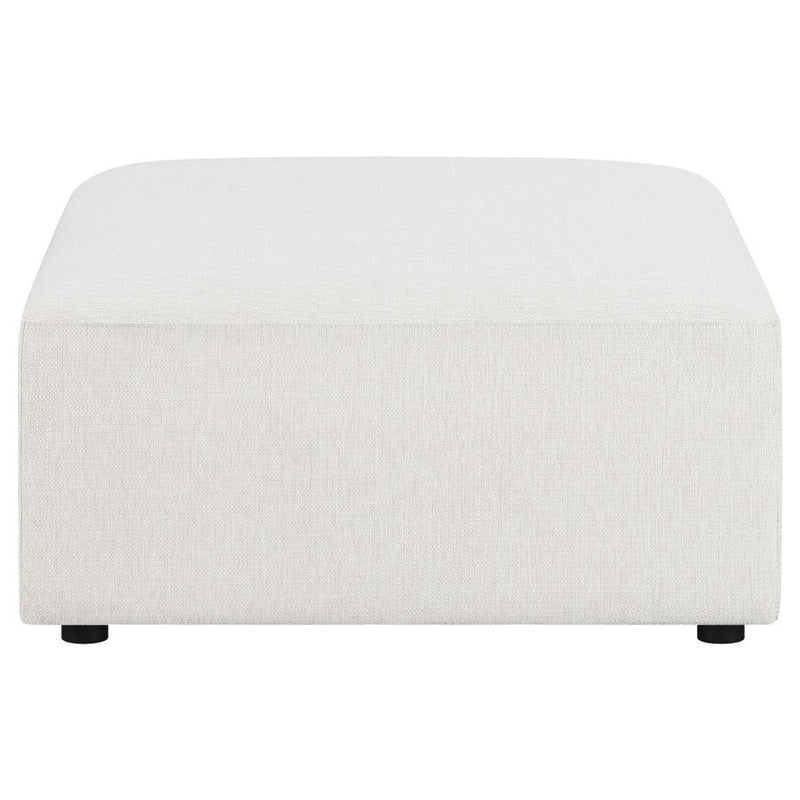 Freddie - Upholstered Square Ottoman - Pearl.