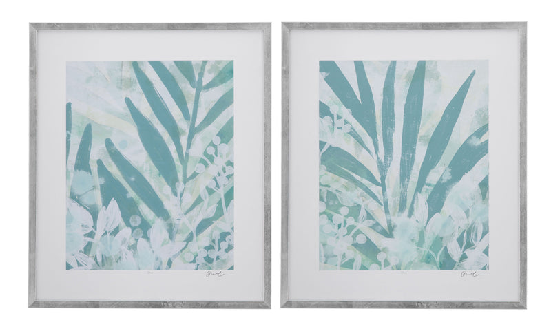 Aqua Palms II - Light Blue