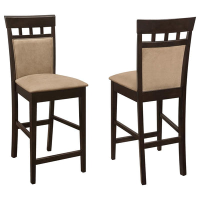 Gabriel - Upholstered Counter Height Stools (Set of 2) - Cappuccino and Beige.