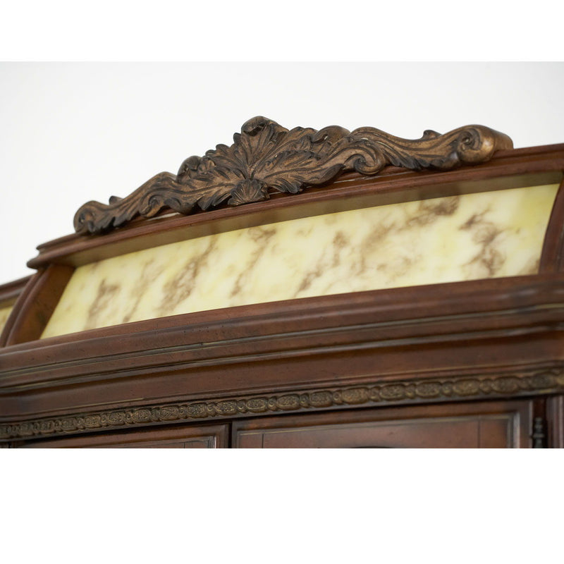 Villa Valencia - China Buffet with Lighted Top - Classic Chestnut.