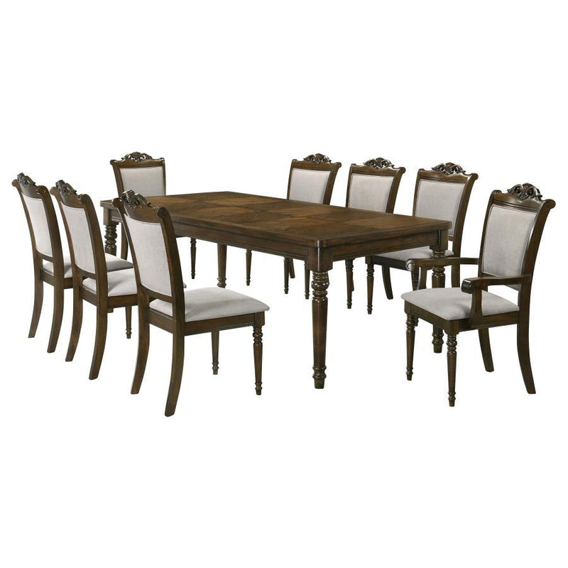 Willowbrook - 9 Piece Rectangular Dining Table Set - Walnut