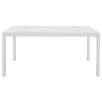 Athena - Rectangle Dining Table With Marble Top - Chrome - Grand Furniture GA