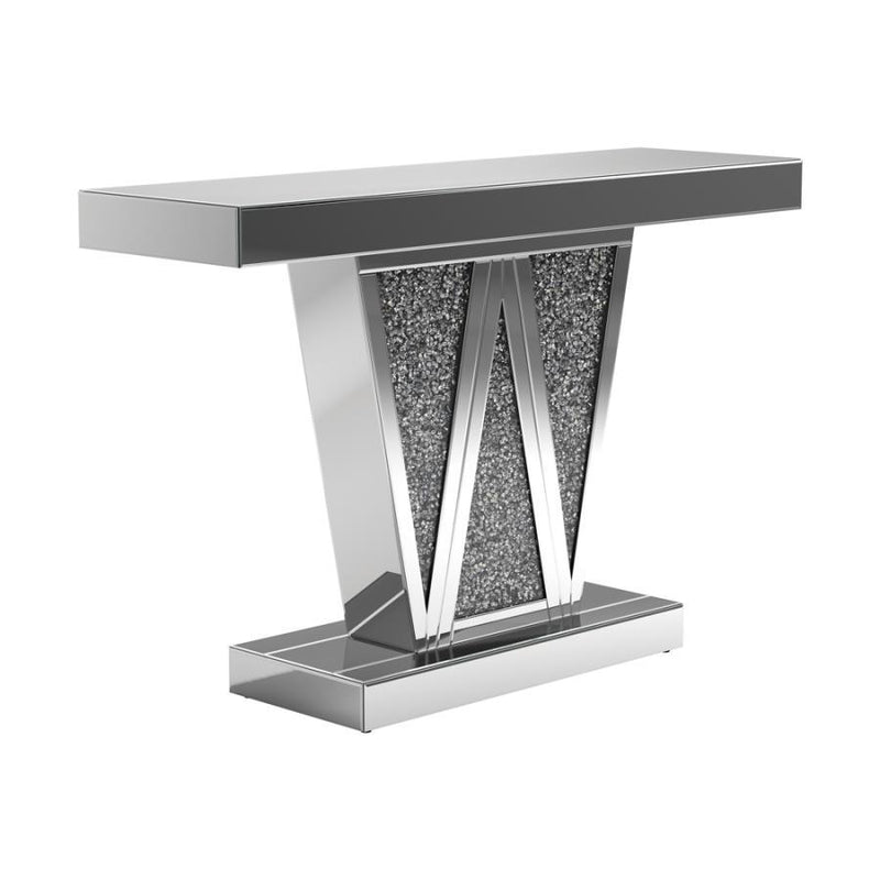 Crocus - Rectangular Console Table - Silver.