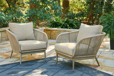 Swiss Valley - Beige - Lounge Chair W/Cushion (Set of 2).