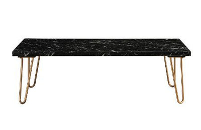 Telestis - Coffee Table - Black Marble & Gold - Grand Furniture GA