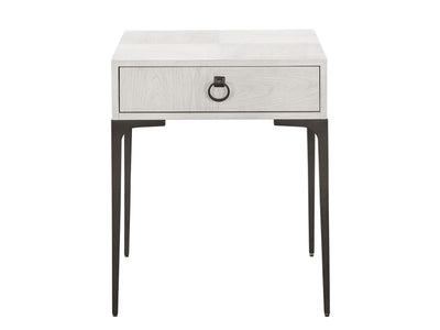 Soliloquy - Dahlia Drawer End Table - White.