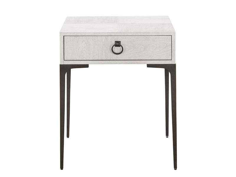 Soliloquy - Dahlia Drawer End Table - White.