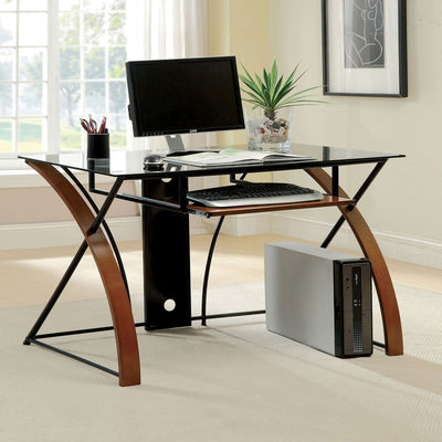 Baden - Computer Desk - Oak / Black - Grand Furniture GA