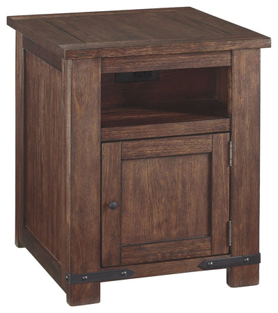 Budmore - Brown Dark - Rectangular End Table.