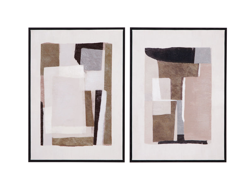 Domino - Canvas Art (Set of 2) - White
