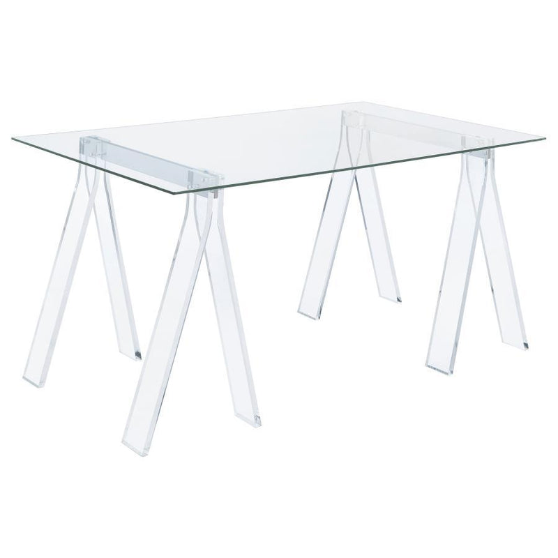 Amaturo - Writing Desk With Glass Top - Clear - Grand Furniture GA